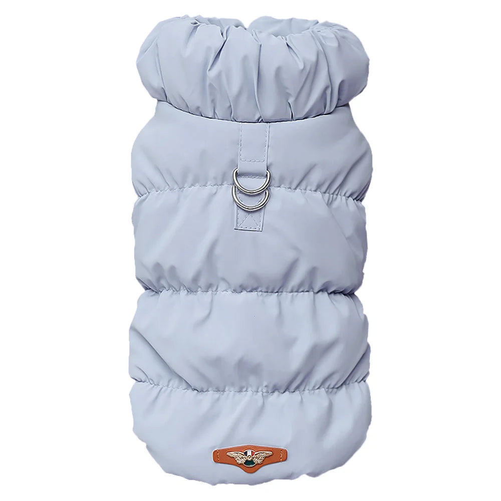 Winter Dog Coat Warm Soft Pet Jacket Small Medium Dogs Cats Blue