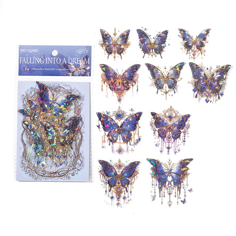 Butterfly Stickers Pack 20pcs - Scrapbook Journaling Supply 5