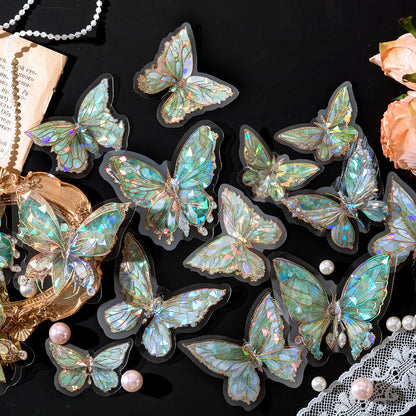 Butterfly Stickers 20pcs - Transparent PET Scrapbook Journaling