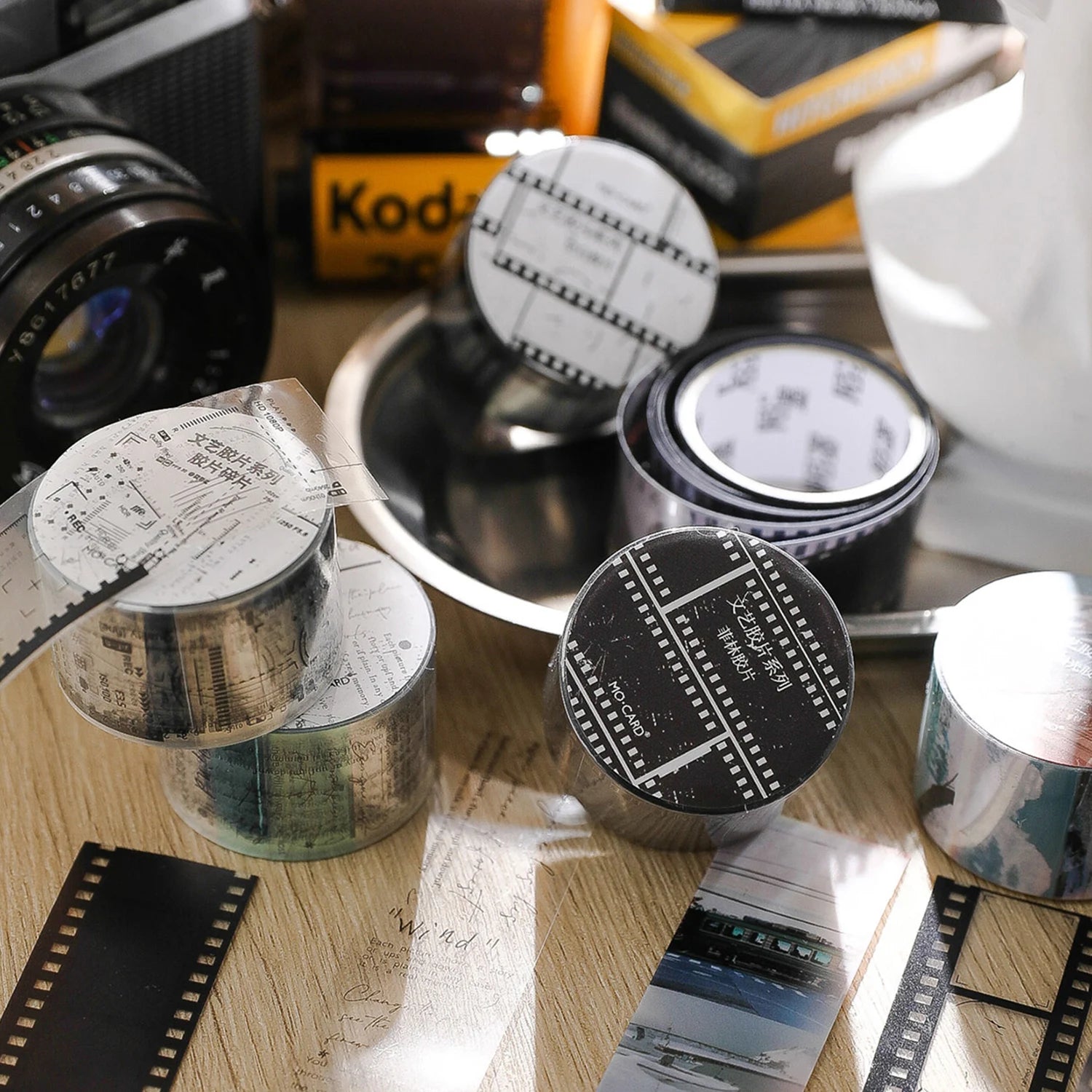 Retro Film PET Tape 25mm - Vintage Washi Tape for Scrapbooking