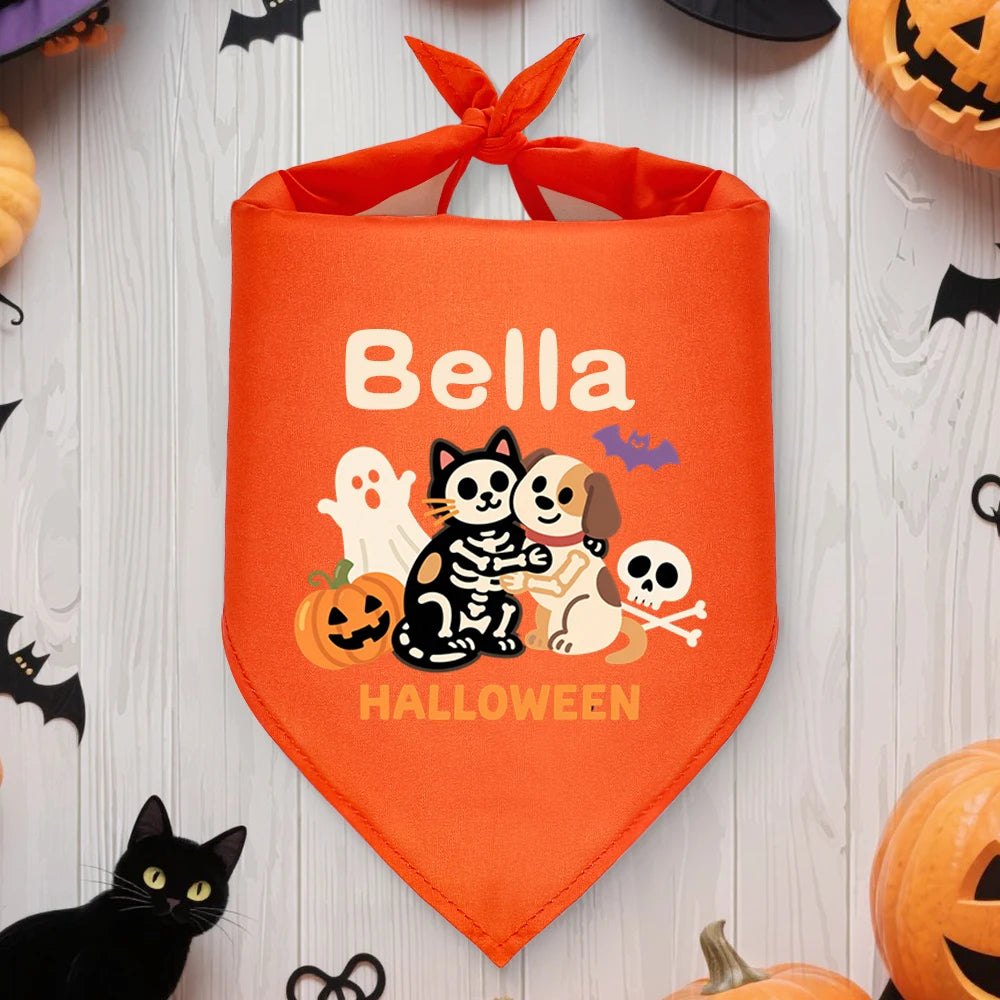 Reflective Dog Collar & Leash Set with Custom Engraved ID Tag OR-MG Free size