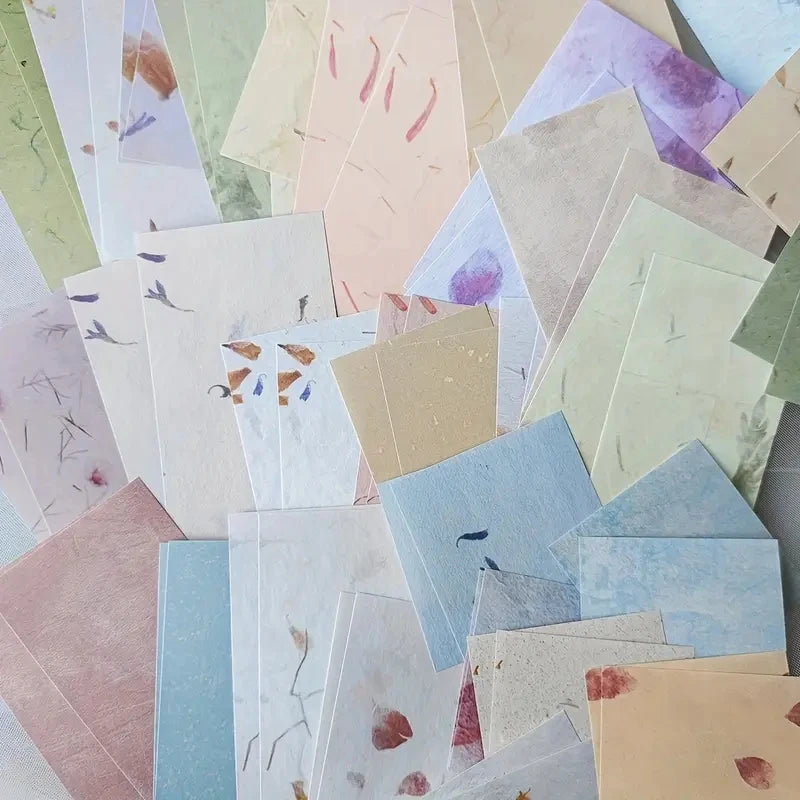 Vintage Scrapbooking Paper Set - 60 Retro Collage Cards DIY A