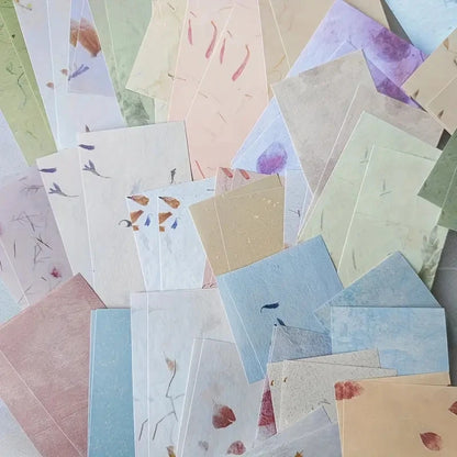 Vintage Scrapbooking Paper Set - 60 Retro Collage Cards DIY A