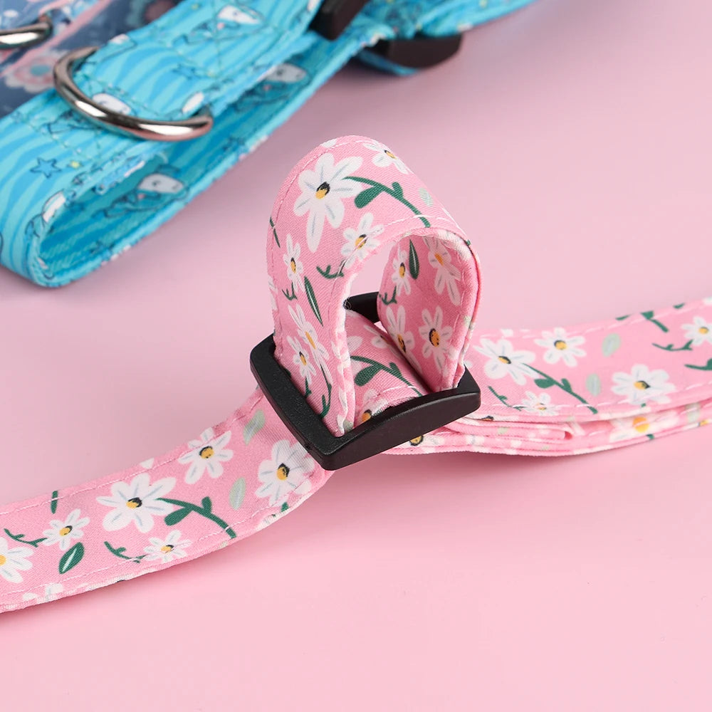 Adjustable Nylon Dog Collar - Cute Spring Summer Pet Necklace