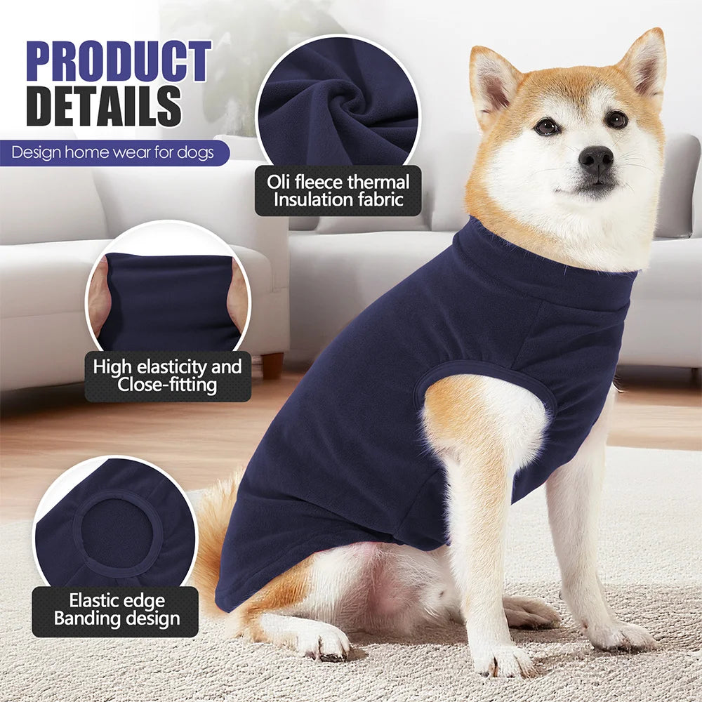 Soft Winter Dog Jacket - Stretchy Pullover Vest for Small to Large Dogs