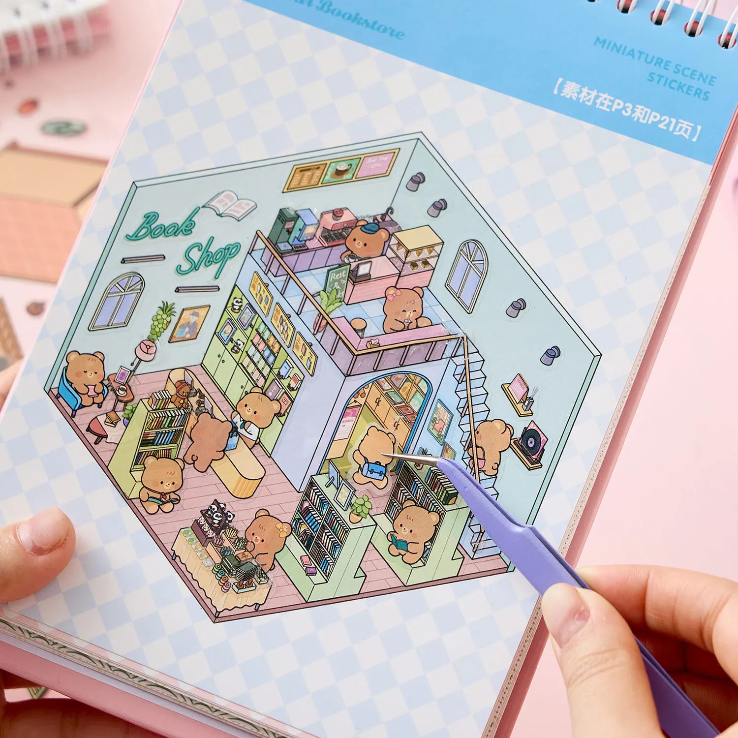 3D Landscape Stickers Pack - 20 Sheets Scene Sticker Book