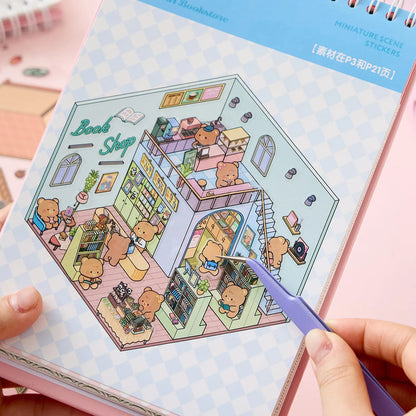 3D Landscape Stickers Pack - 20 Sheets Scene Sticker Book