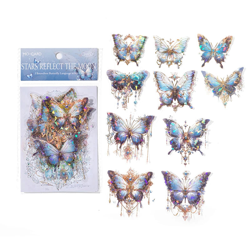 Butterfly Stickers Pack 20pcs - Scrapbook Journaling Supply 2