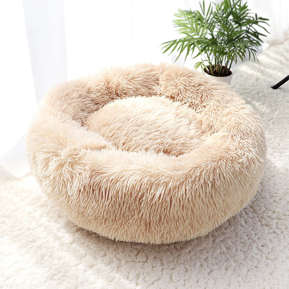 Super Soft Cat Bed House - Warm Winter Pet Sleeping Nest for Cats and Small Dogs light coffee