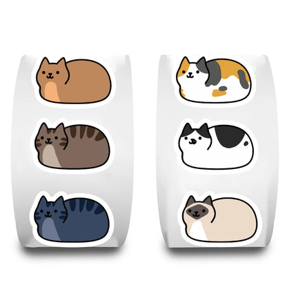 Kawaii Cat Stickers Pack - 500 Waterproof Vinyl Decals for Laptop