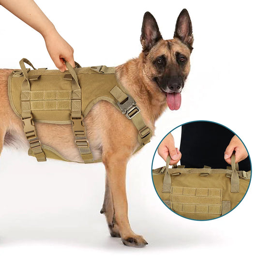 Tactical Dog Harness for Large Dogs - Military Grade Vest