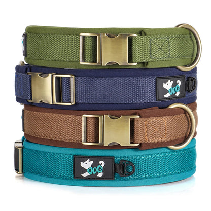 Soft Padded Dog Collar - Adjustable Nylon Pet Collar for Dogs