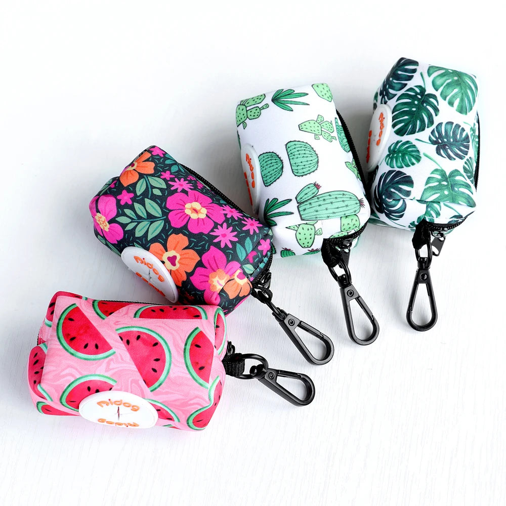 Dog Harness and Leash Set with Waste Bag Dispenser - Mesh Vest