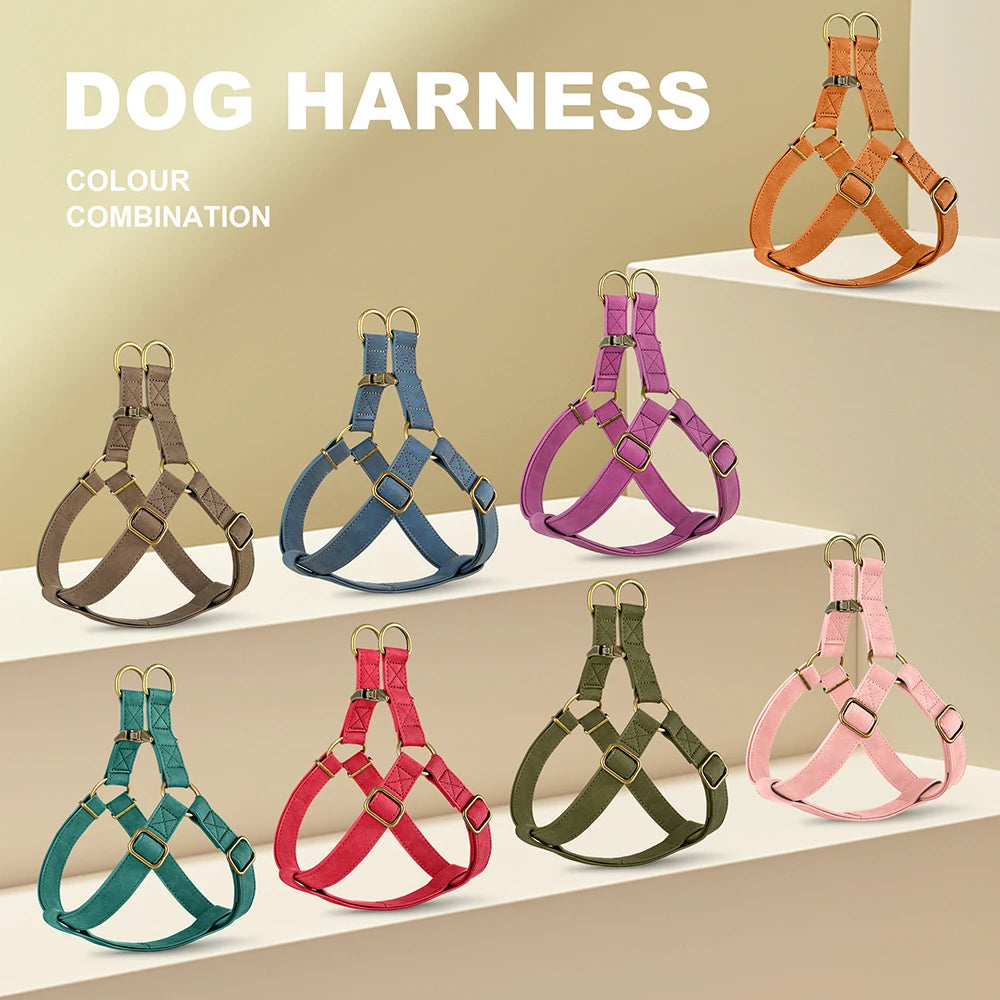 Personalized Dog Harness - Custom Engraved PU Leather Vest