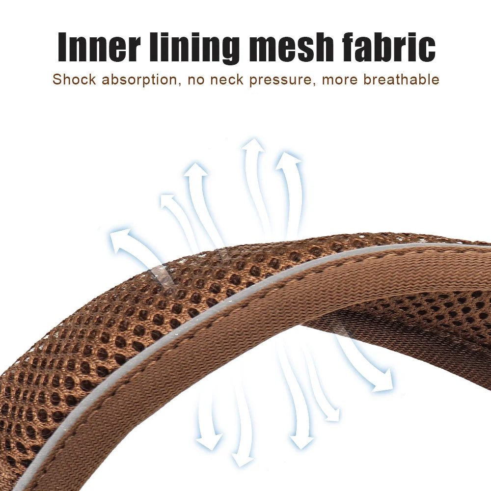 Personalized Dog Collar Breathable Mesh Custom Engraved Pet ID