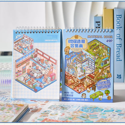 3D Landscape Stickers Pack - 20 Sheets Scene Sticker Book