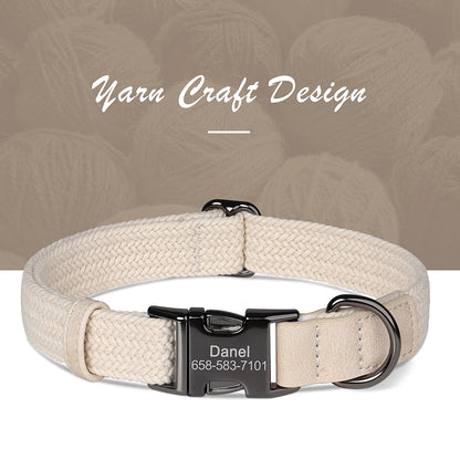 Custom Engraved Dog Collar - Durable Nylon Pet ID Collar BE