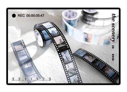 Retro Film PET Tape 25mm - Vintage Washi Tape for Scrapbooking
