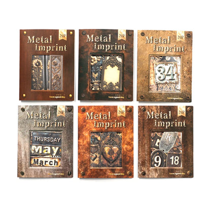 Vintage Relief Tags Stickers - 20pcs Scrapbooking Art Collage Full set of 6 packs