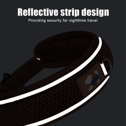 Personalized Dog Collar Breathable Mesh Custom Engraved Pet ID