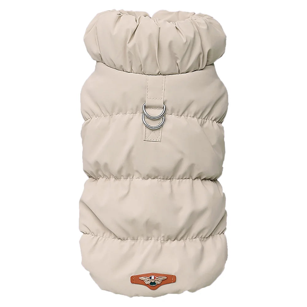 Winter Dog Coat Warm Soft Pet Jacket Small Medium Dogs Cats Khaki