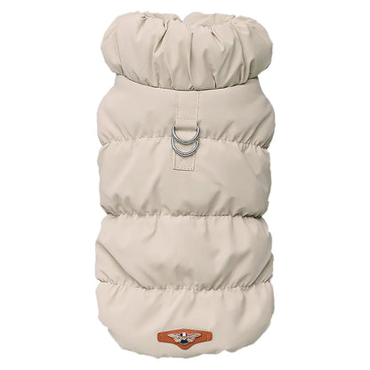 Winter Dog Coat Warm Soft Pet Jacket Small Medium Dogs Cats Khaki