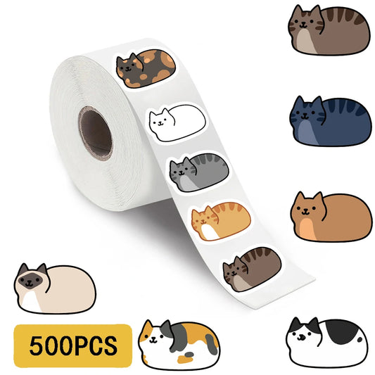 Kawaii Cat Stickers Pack - 500 Waterproof Vinyl Decals for Laptop 500 pcs CHINA