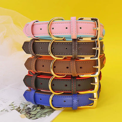 Personalized Dog Collar with Free Engraving - Premium PU Leather