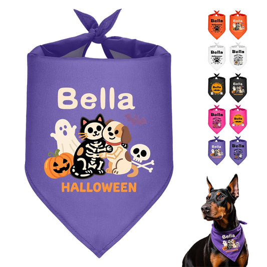 Reflective Dog Collar & Leash Set with Custom Engraved ID Tag