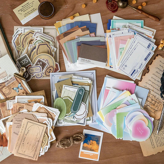 Vintage Decorative Paper Stickers for Scrapbooking & Journaling