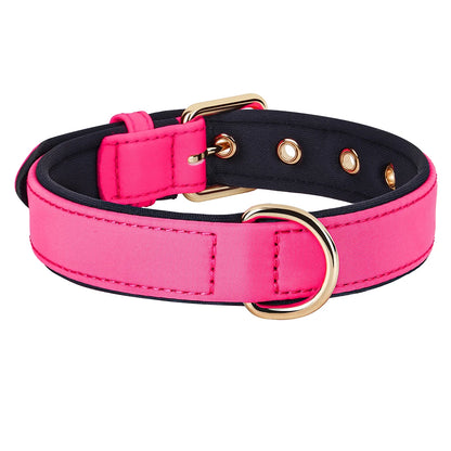 Waterproof Dog Collar - Durable Nylon with Soft Padding Pink