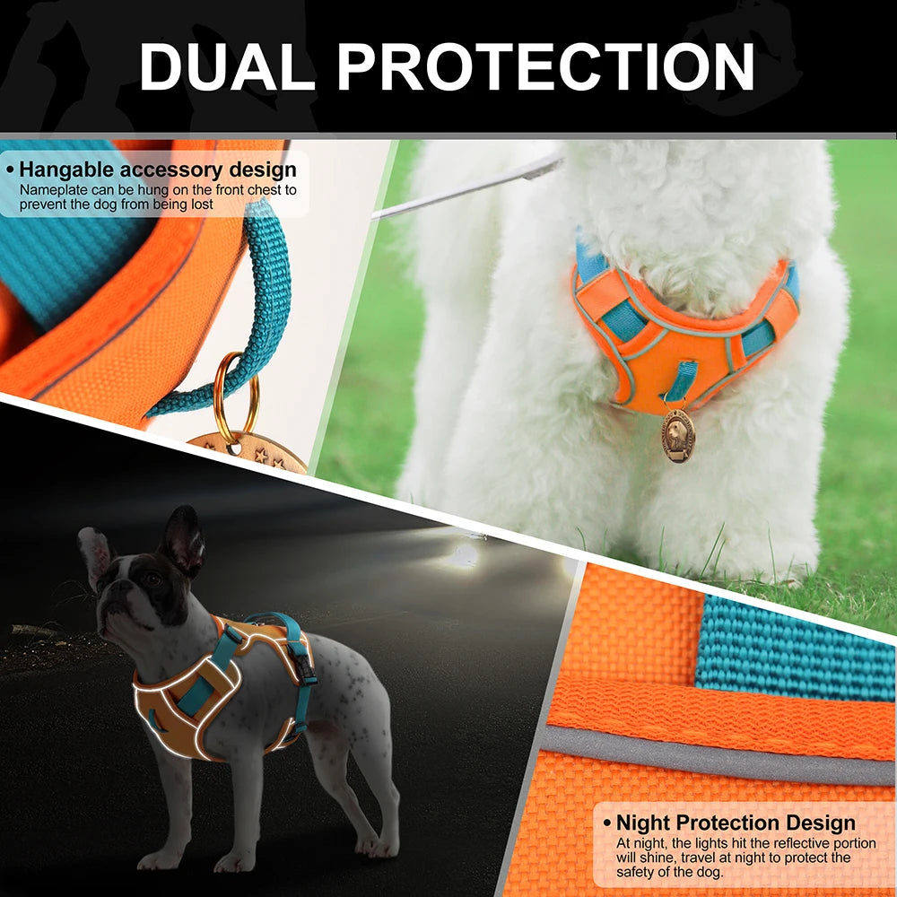 Reflective Dog Harness - Breathable Mesh Vest for Training & Walking