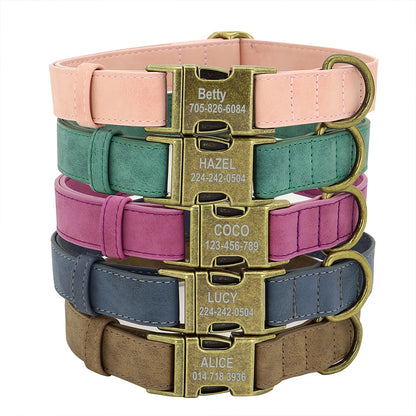 Personalized Dog Collar & Leash Set - Custom Engraved Pet Accessories