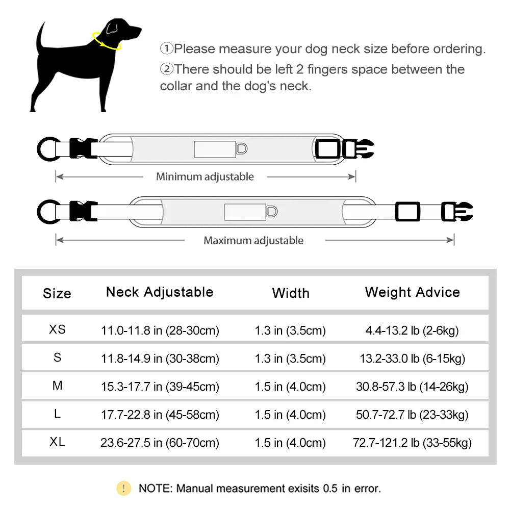 Personalized Dog Collar Breathable Mesh Custom Engraved Pet ID