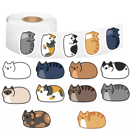 Kawaii Cat Stickers Pack - 500 Waterproof Vinyl Decals for Laptop