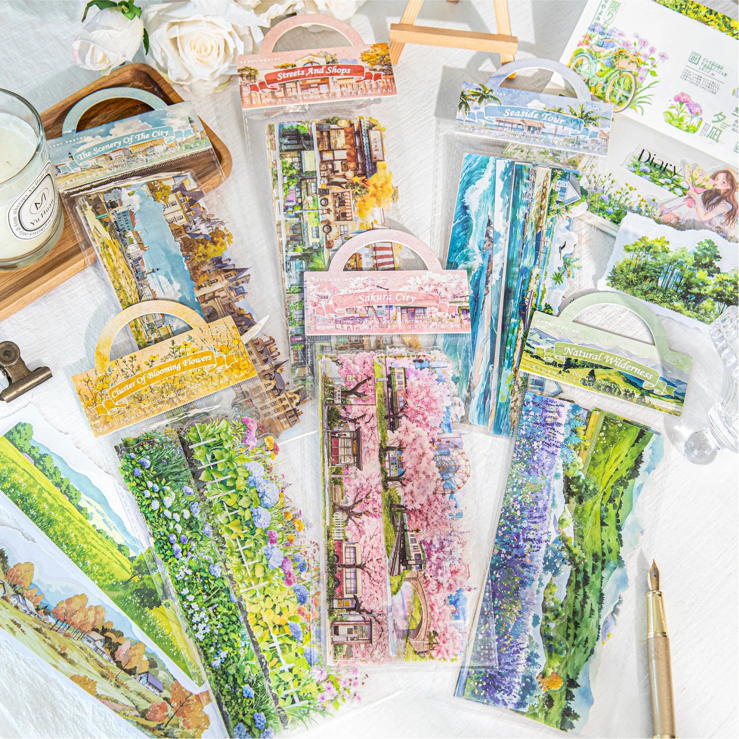 Beautiful Landscape Sticker Pack - Natural Scenery Stickers for Junk Journal & Scrapbooking