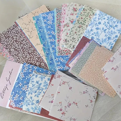 Vintage Scrapbooking Paper Set - 60 Retro Collage Cards DIY