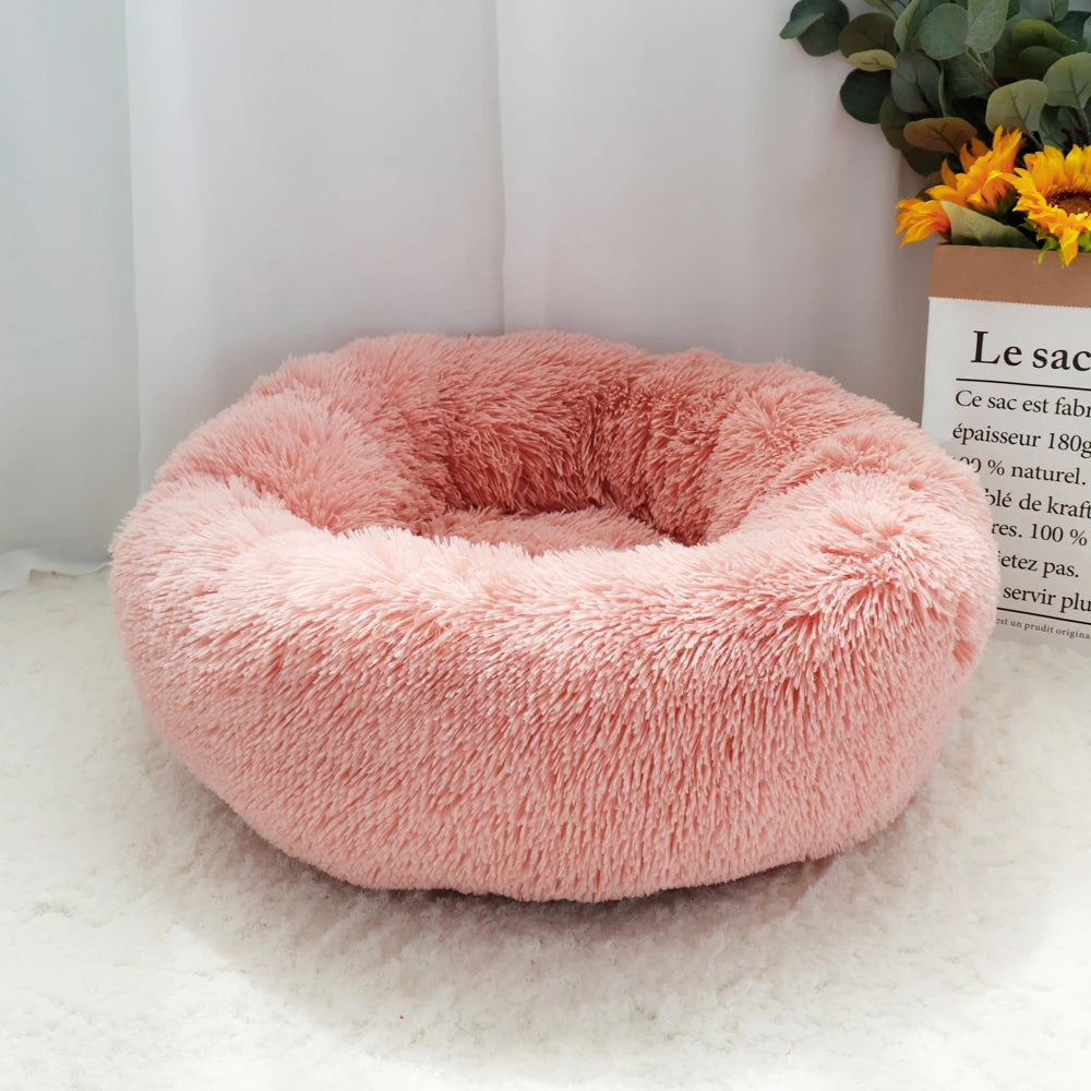 Super Soft Cat Bed House - Warm Winter Pet Sleeping Nest for Cats and Small Dogs 066 pink