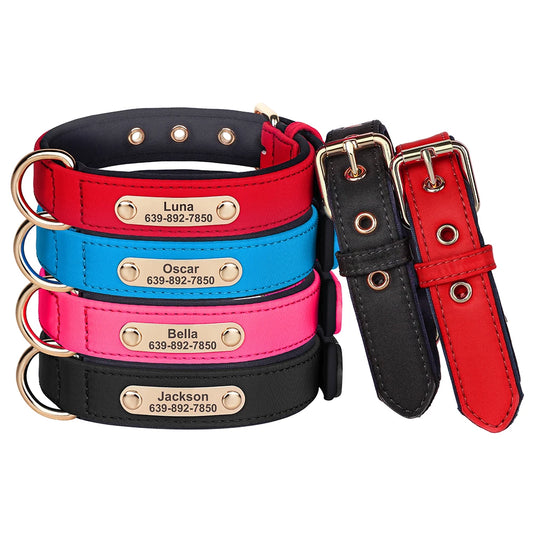 Custom Dog Collar Soft Padded Waterproof Nylon Pet Collar