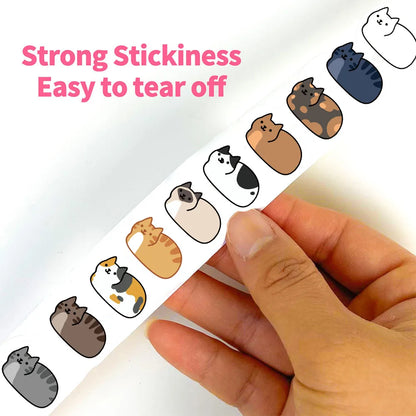 Kawaii Cat Stickers Pack - 500 Waterproof Vinyl Decals for Laptop