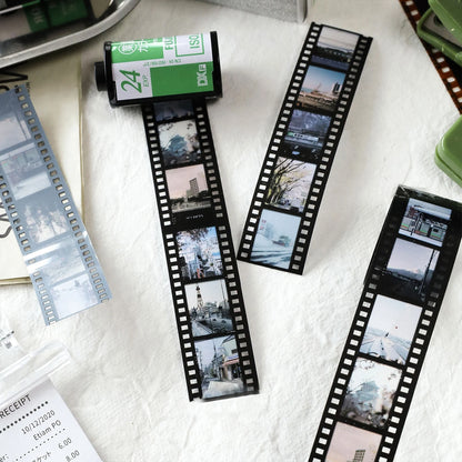 Retro Film PET Tape 25mm - Vintage Washi Tape for Scrapbooking