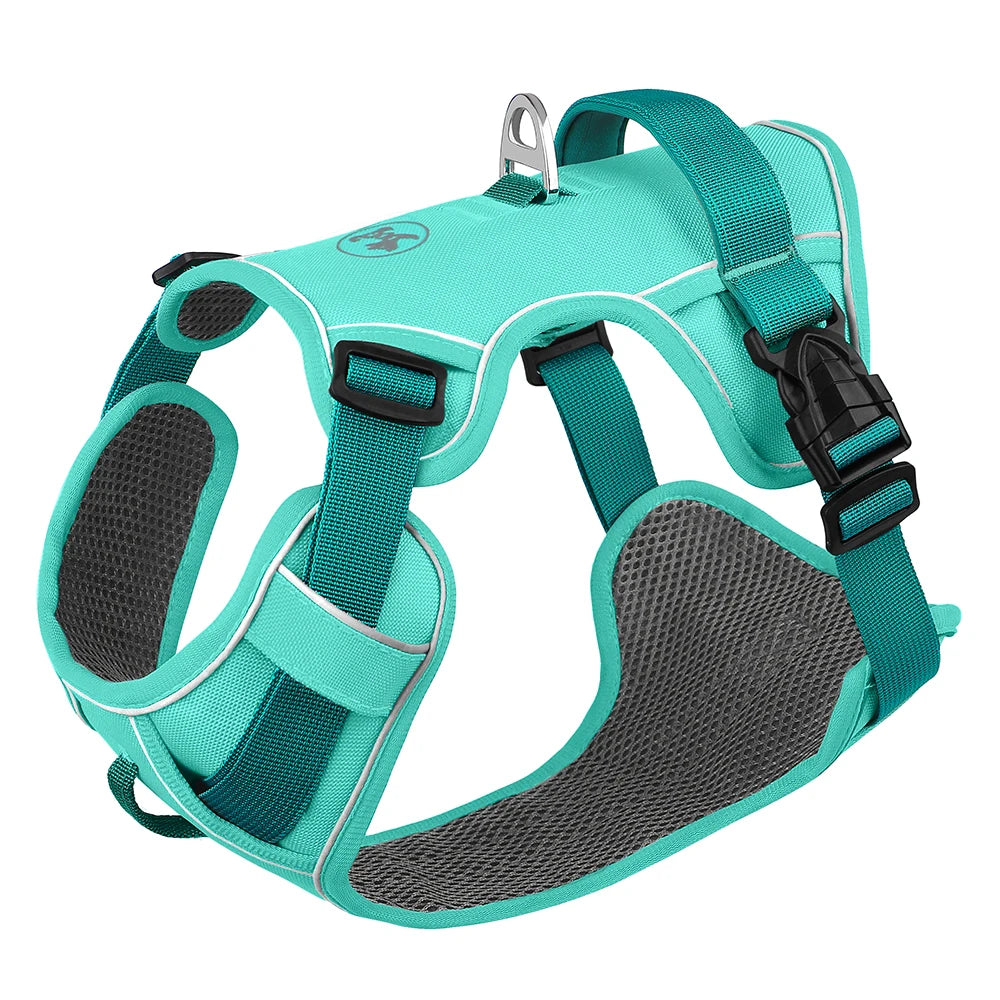 Reflective Dog Harness - Breathable Mesh Vest for Training & Walking Blue
