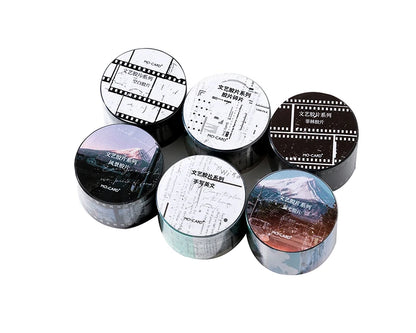 Retro Film PET Tape 25mm - Vintage Washi Tape for Scrapbooking