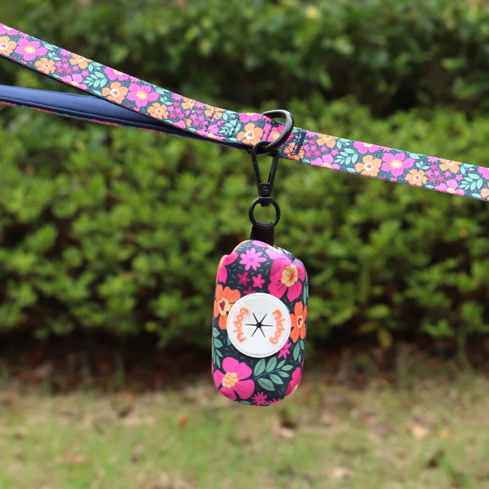Dog Harness and Leash Set with Waste Bag Dispenser - Mesh Vest