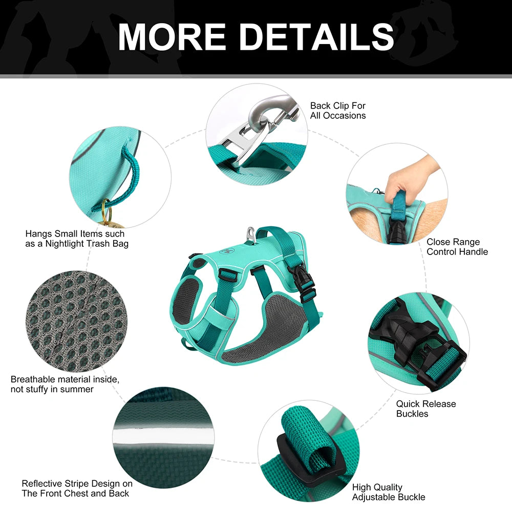 Reflective Dog Harness - Breathable Mesh Vest for Training & Walking