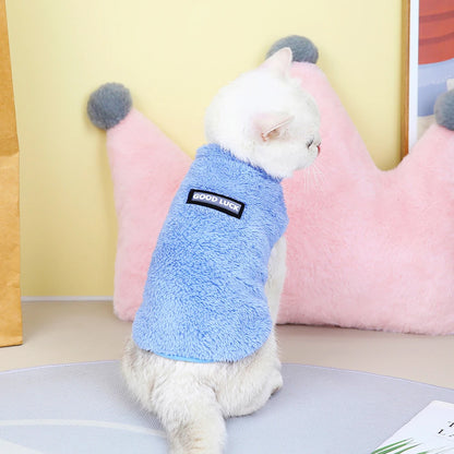 Warm Fleece Dog Cat Clothes - Winter Jacket Vest for Small Dogs
