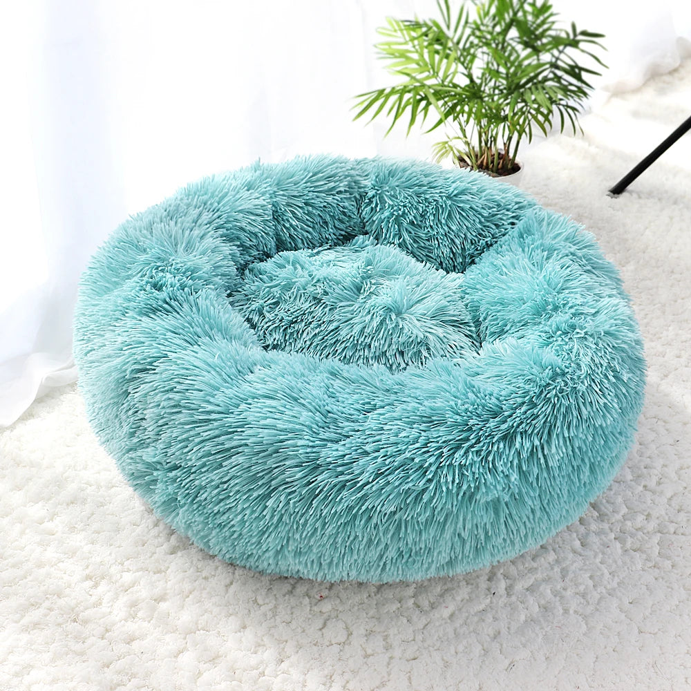 Super Soft Cat Bed House - Warm Winter Pet Sleeping Nest for Cats and Small Dogs green