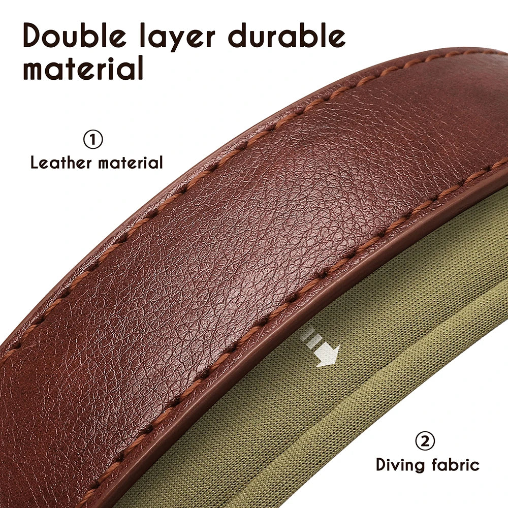 Personalized PU Leather Dog Collar with Free Engraving - Soft Padded