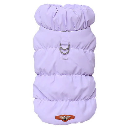 Winter Dog Coat Warm Soft Pet Jacket Small Medium Dogs Cats Purple