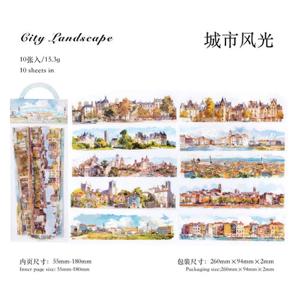 Beautiful Landscape Sticker Pack - Natural Scenery Stickers for Junk Journal & Scrapbooking A